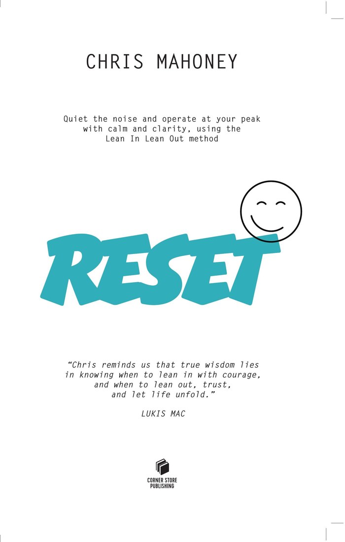 RESET book cover by Chris Mahoney